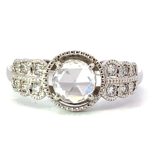 ローズカット　リング　ホワイトゴールド  K18WG