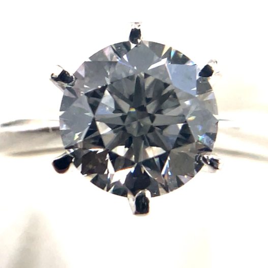 【ラボダイヤ　1ct  D-VVS2-3EX】【新品】　ホワイトゴールド　リング　K18WG