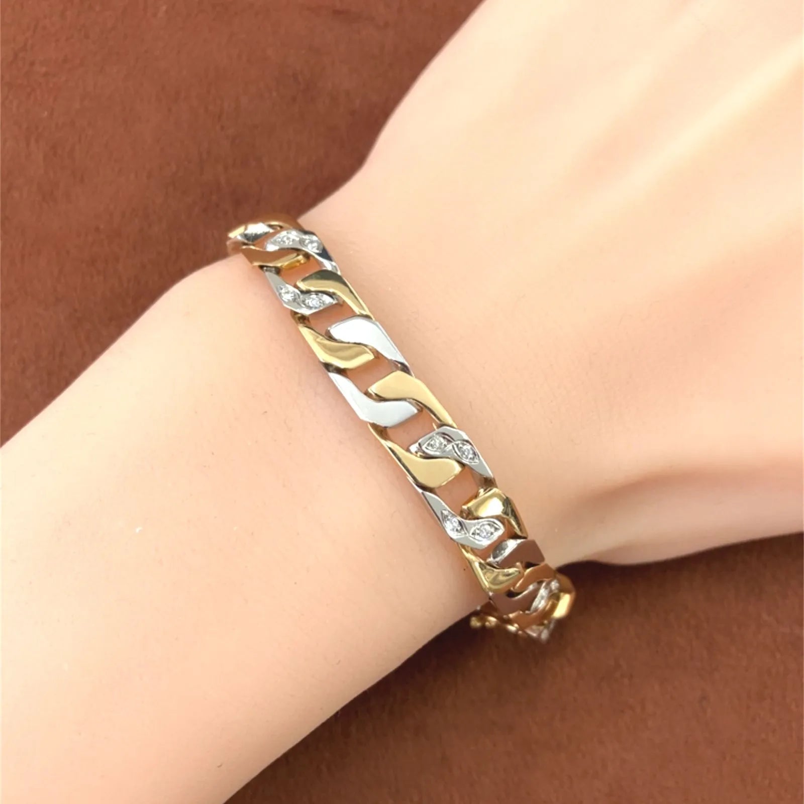 ゴールド　プラチナ　喜平　ブレスレット　ダイヤモンド　メンズ　レディース