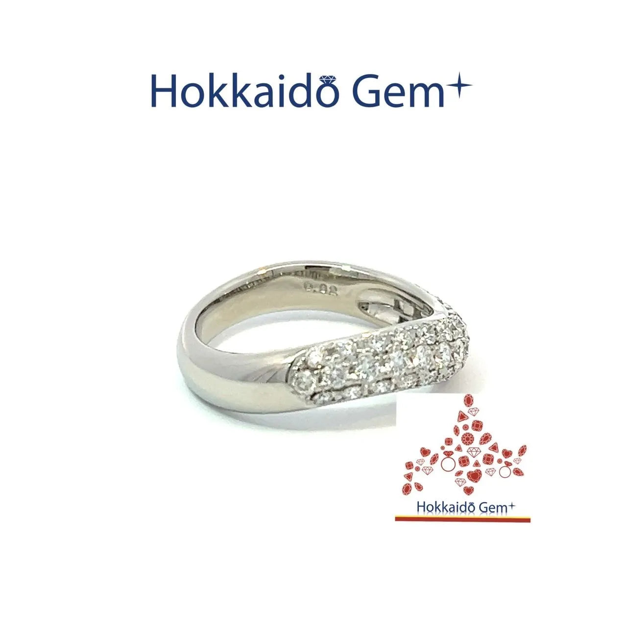 ダイヤモンド　パヴェ　プラチナ　リング　pt900