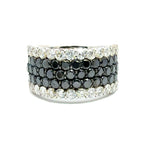 ブラックダイヤ　リング　ホワイトゴールド　K18WG