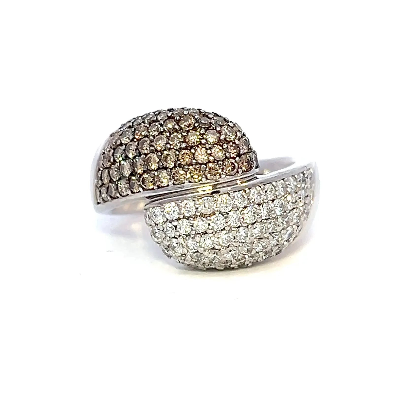 ブラウンダイヤモンド　リング　ホワイトゴールド　K18WG