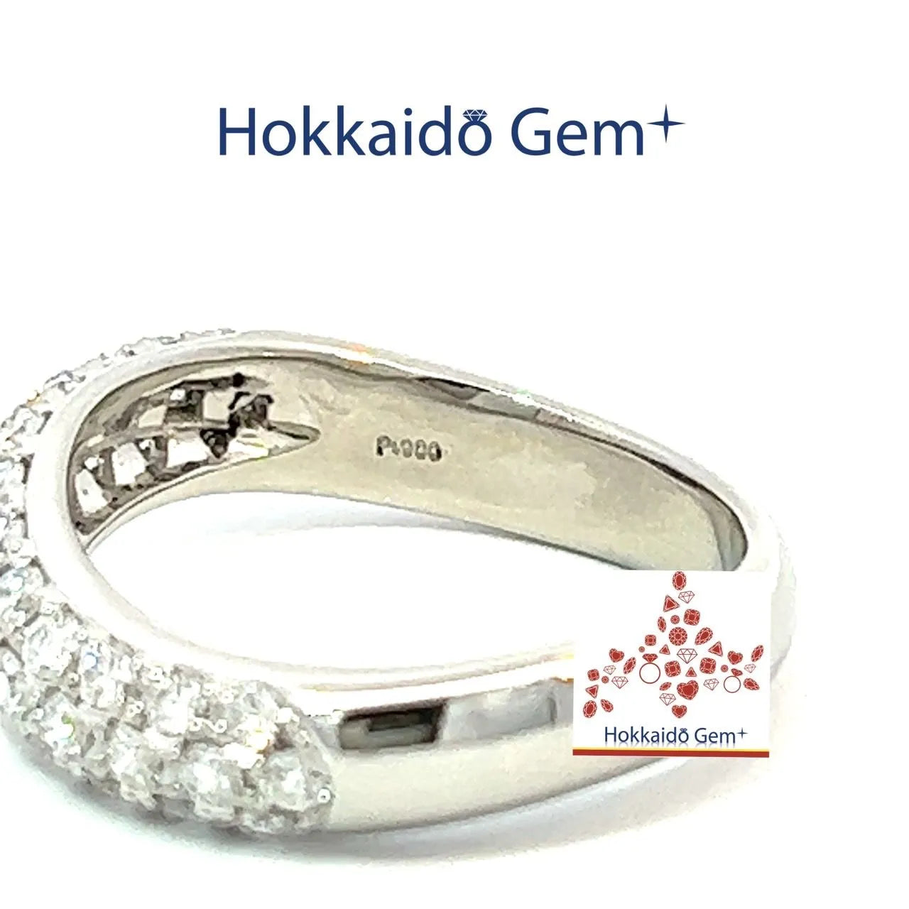 ダイヤモンド　パヴェ　プラチナ　リング　pt900