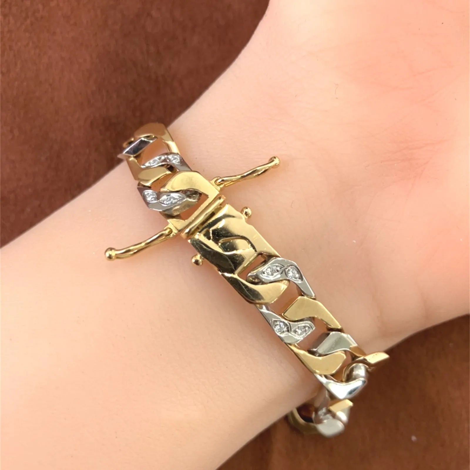 ゴールド　プラチナ　喜平　ブレスレット　ダイヤモンド　メンズ　レディース