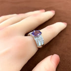 アメジスト　リング　ホワイトゴールド　K18WG