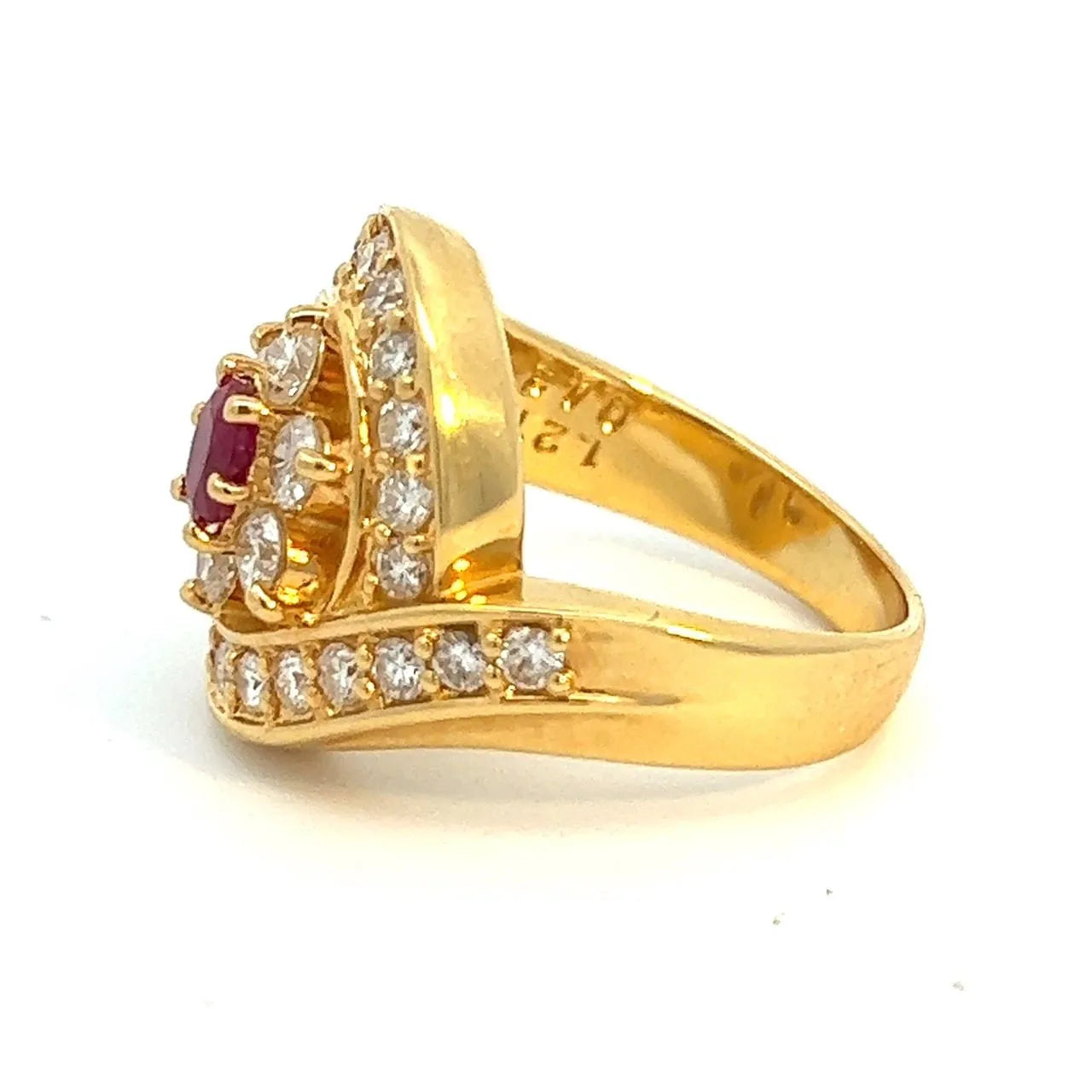 ルビー　ダイヤモンド　ゴールド　リング　K18