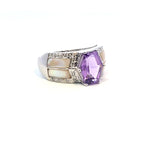 アメジスト　リング　ホワイトゴールド　K18WG
